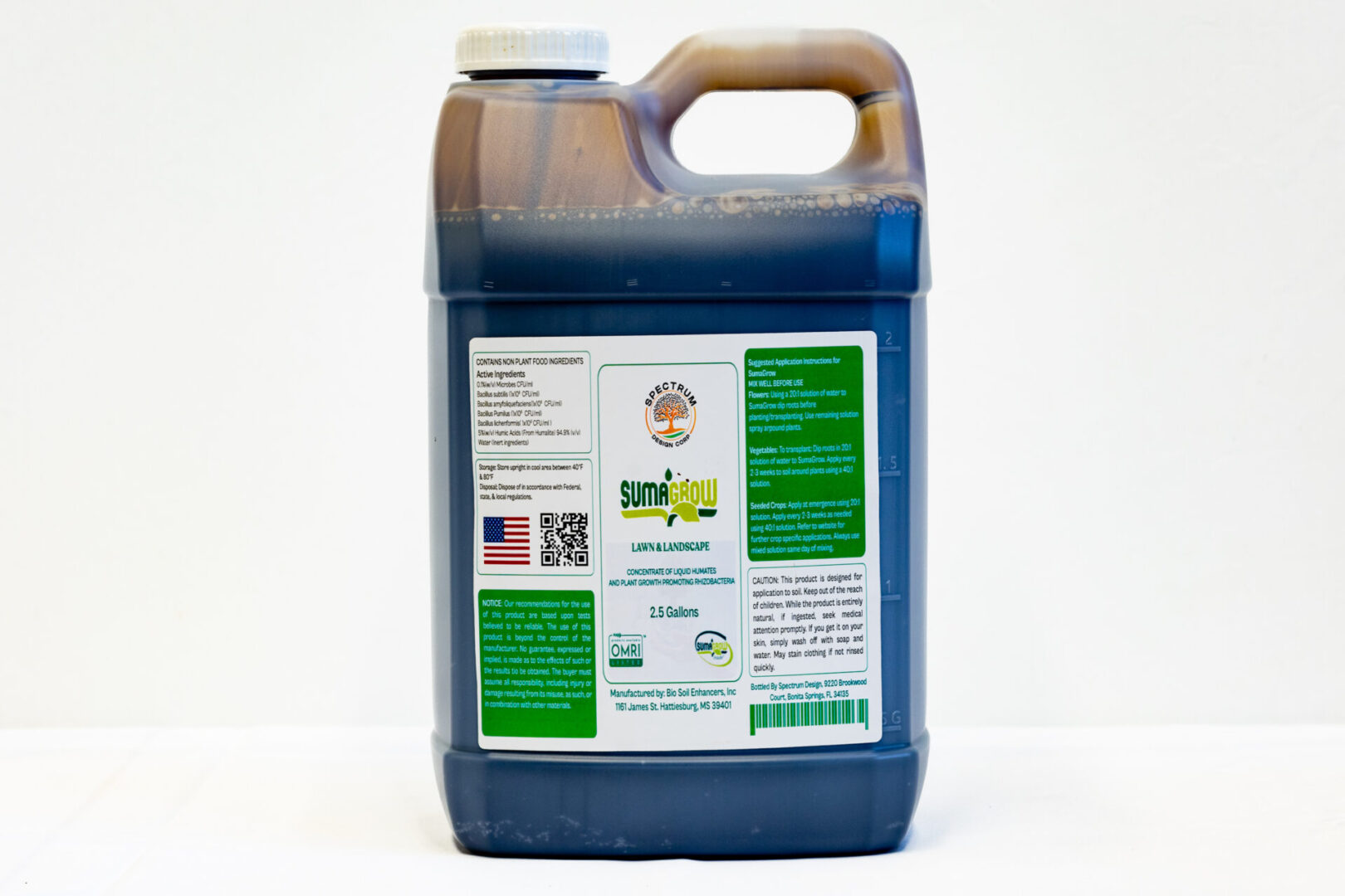 A gallon of green cleaning product is shown.